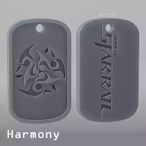 Harmony dogtag Honkai Star 3D print model