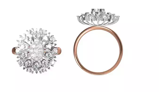 Women Engagement Wedding Ring STL JCD Details