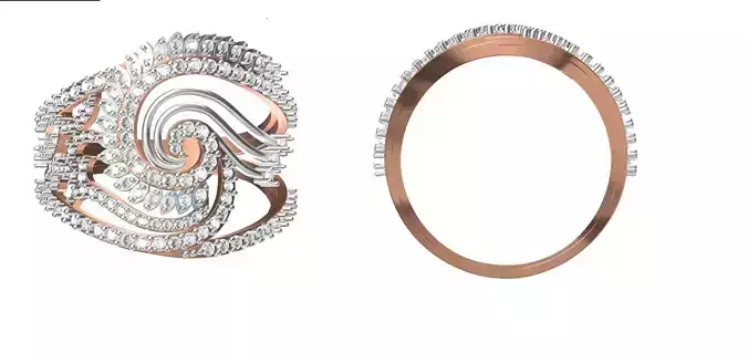 Women Engagement Wedding Ring STL JCD Details