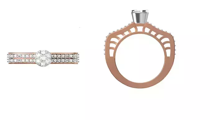 Women Engagement Wedding Ring STL JCD Details