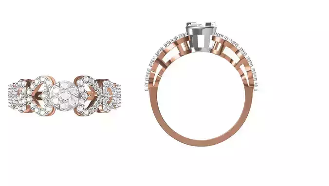 Women Engagement Wedding Ring STL JCD Details