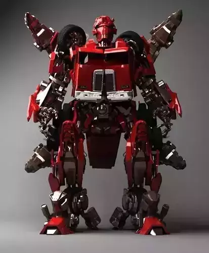 Scorpion robot with four wheels 3D model