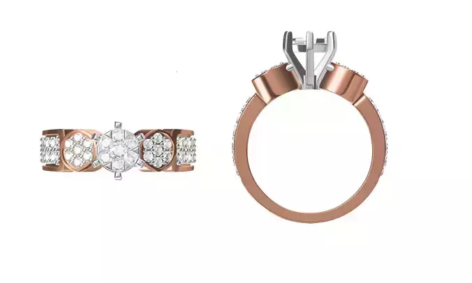 Women Engagement Wedding Ring STL JCD Details