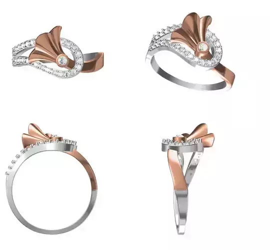 Women Engagement Wedding Ring STL JCD Details