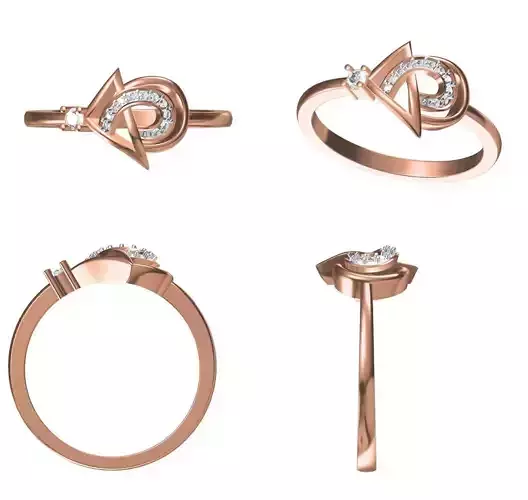 Women Engagement Wedding Ring STL JCD Details