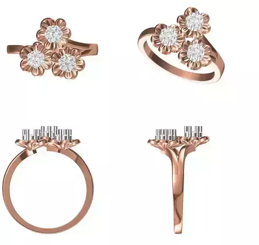 Women Engagement Wedding Ring STL JCD Details