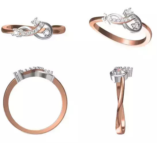 Women Engagement Wedding Ring STL JCD Details