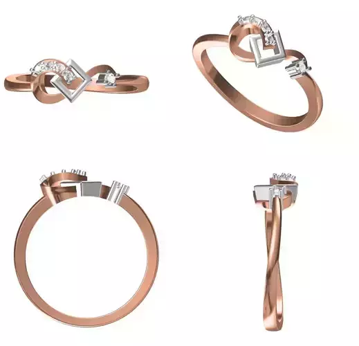 Women Engagement Wedding Ring STL JCD Details