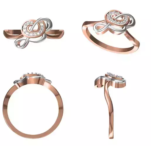 Women Engagement Wedding Ring STL JCD Details