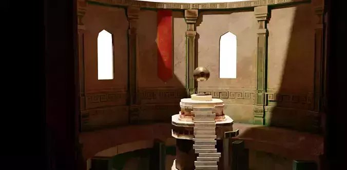 Old stone castle game environment