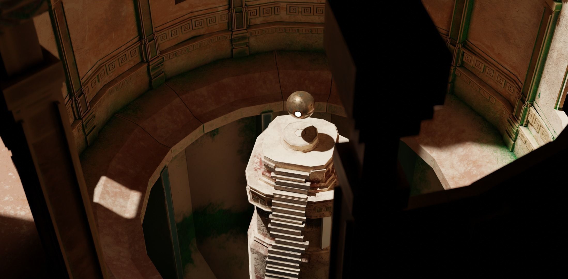 Old stone castle game environment Low-poly 3D model_2