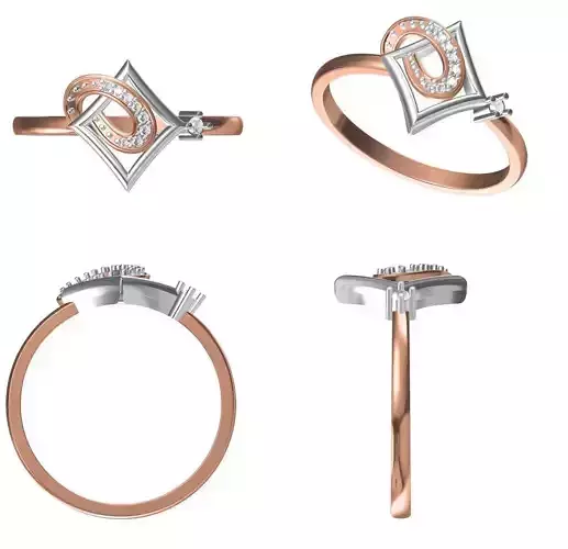 Women Engagement Wedding Ring STL JCD Details