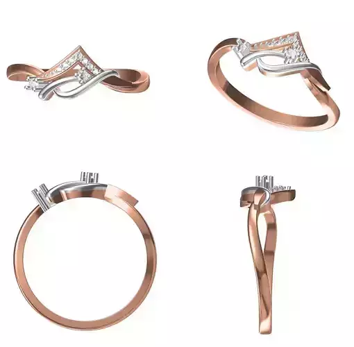 Women Engagement Wedding Ring STL JCD Details