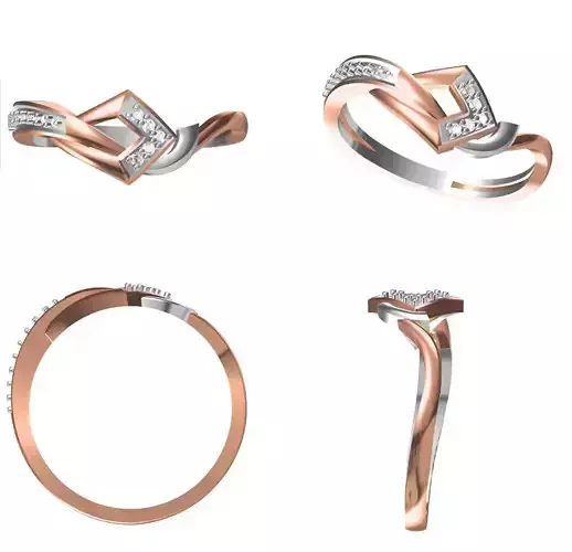 Women Engagement Wedding Ring STL JCD Details
