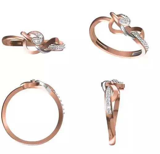 Women Engagement Wedding Ring STL JCD Details