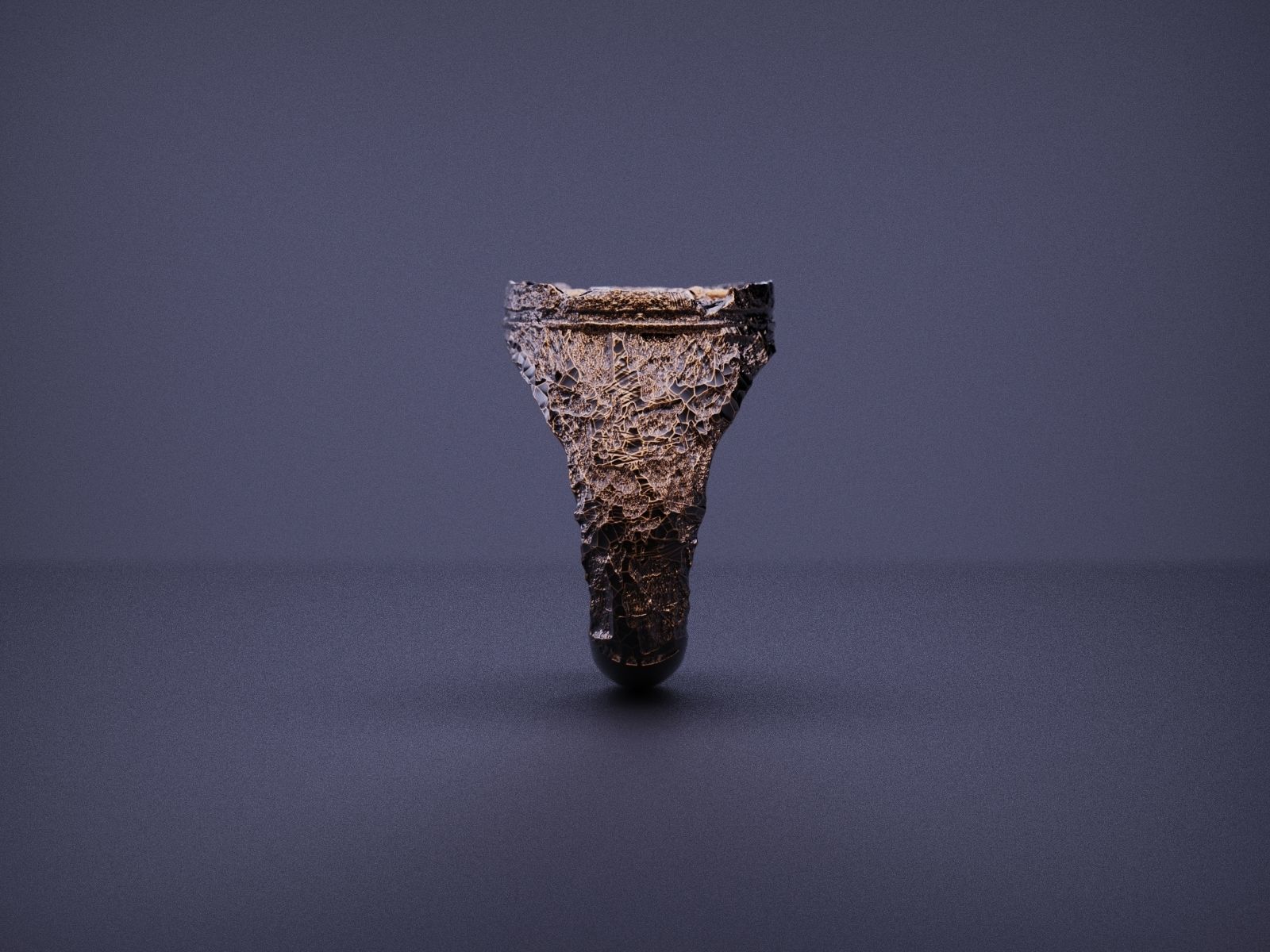 Signet Ring with Cross and Skulls ready for 3D print 3D print model_11