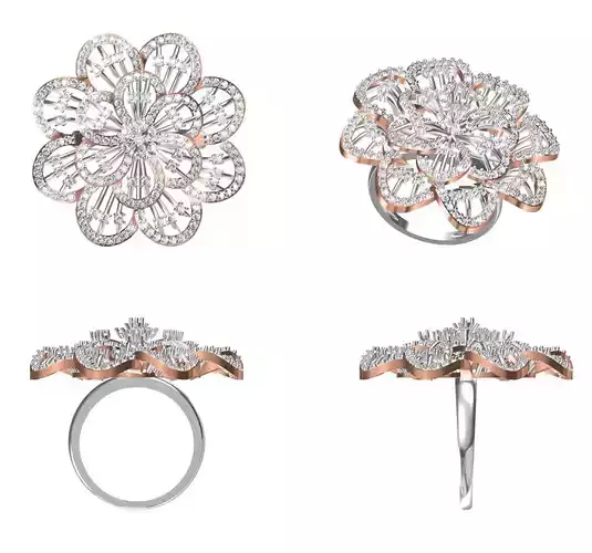 Women Engagement Wedding Ring STL JCD Details