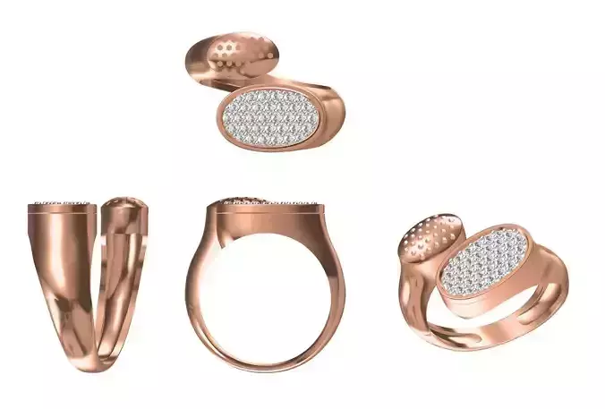 Women Engagement Wedding Ring STL JCD Details