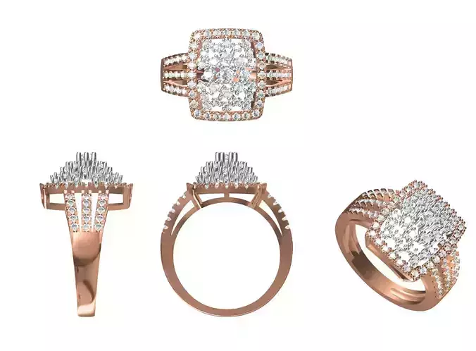 Women Engagement Wedding Ring STL JCD Details