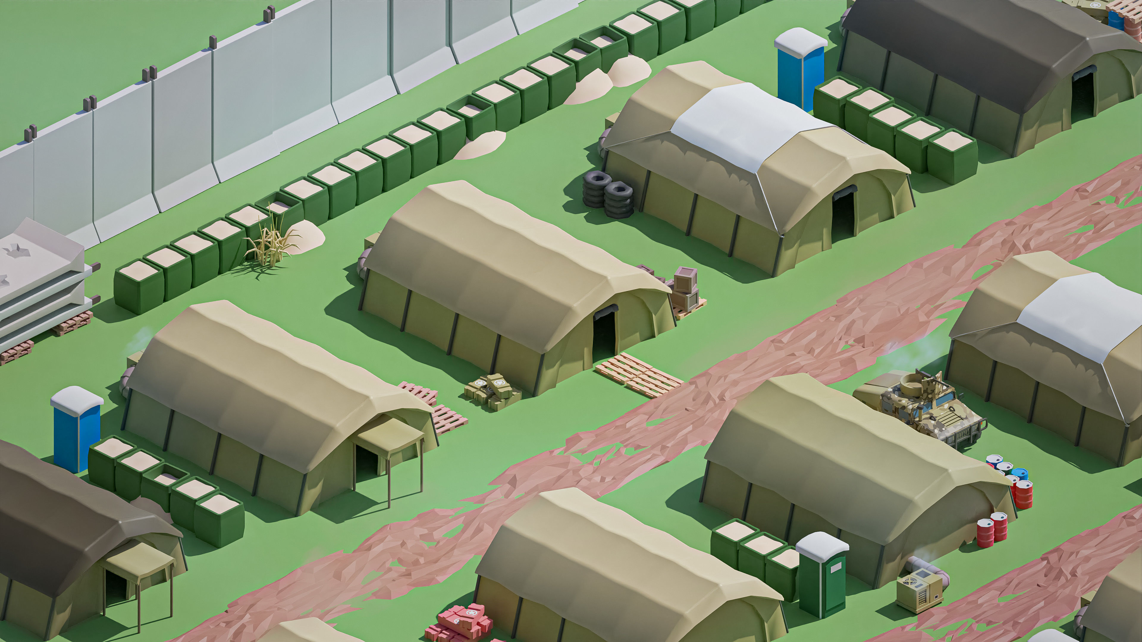 Military 2 Low-poly 3D model_35