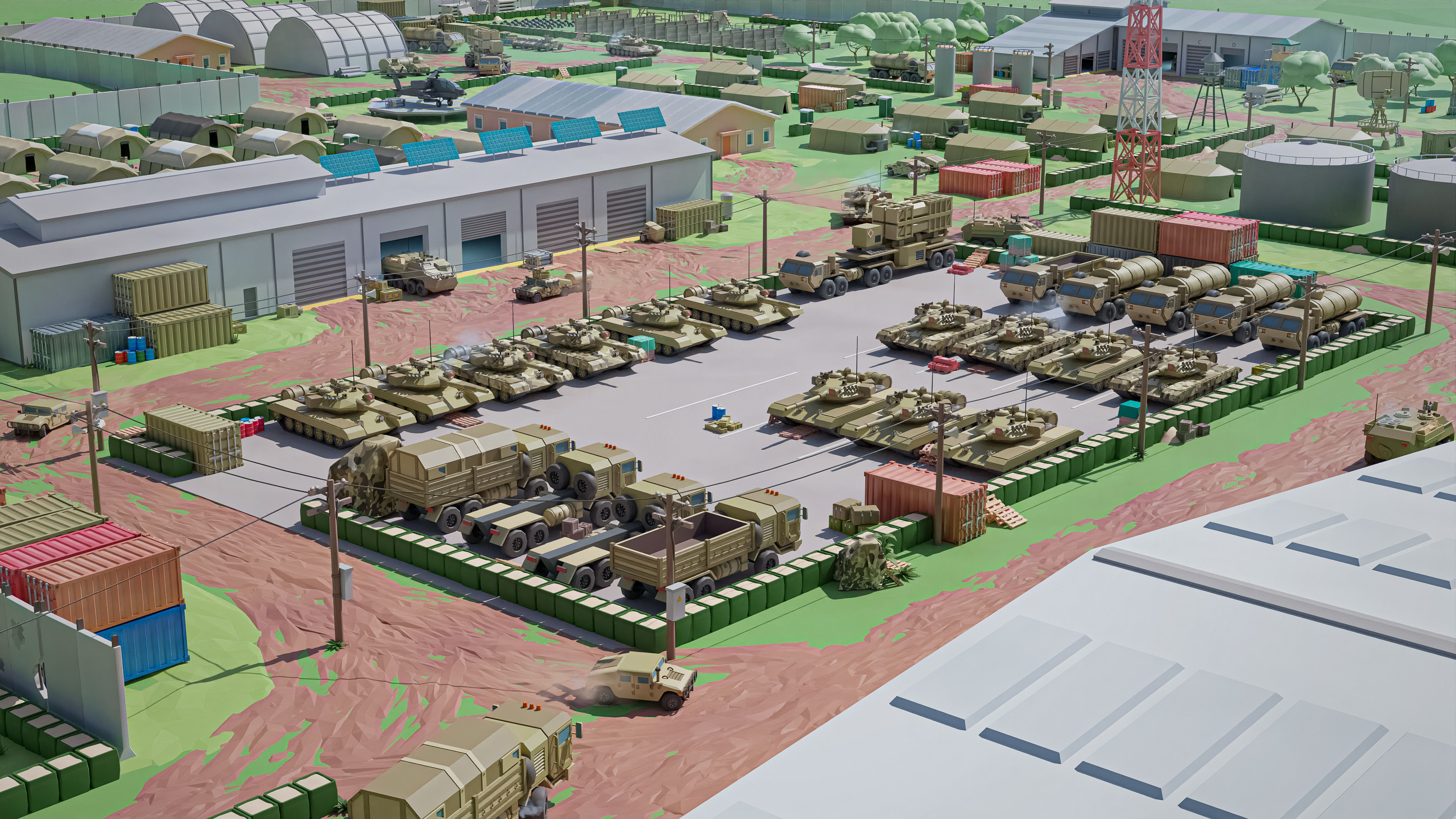 Military 2 Low-poly 3D model_2