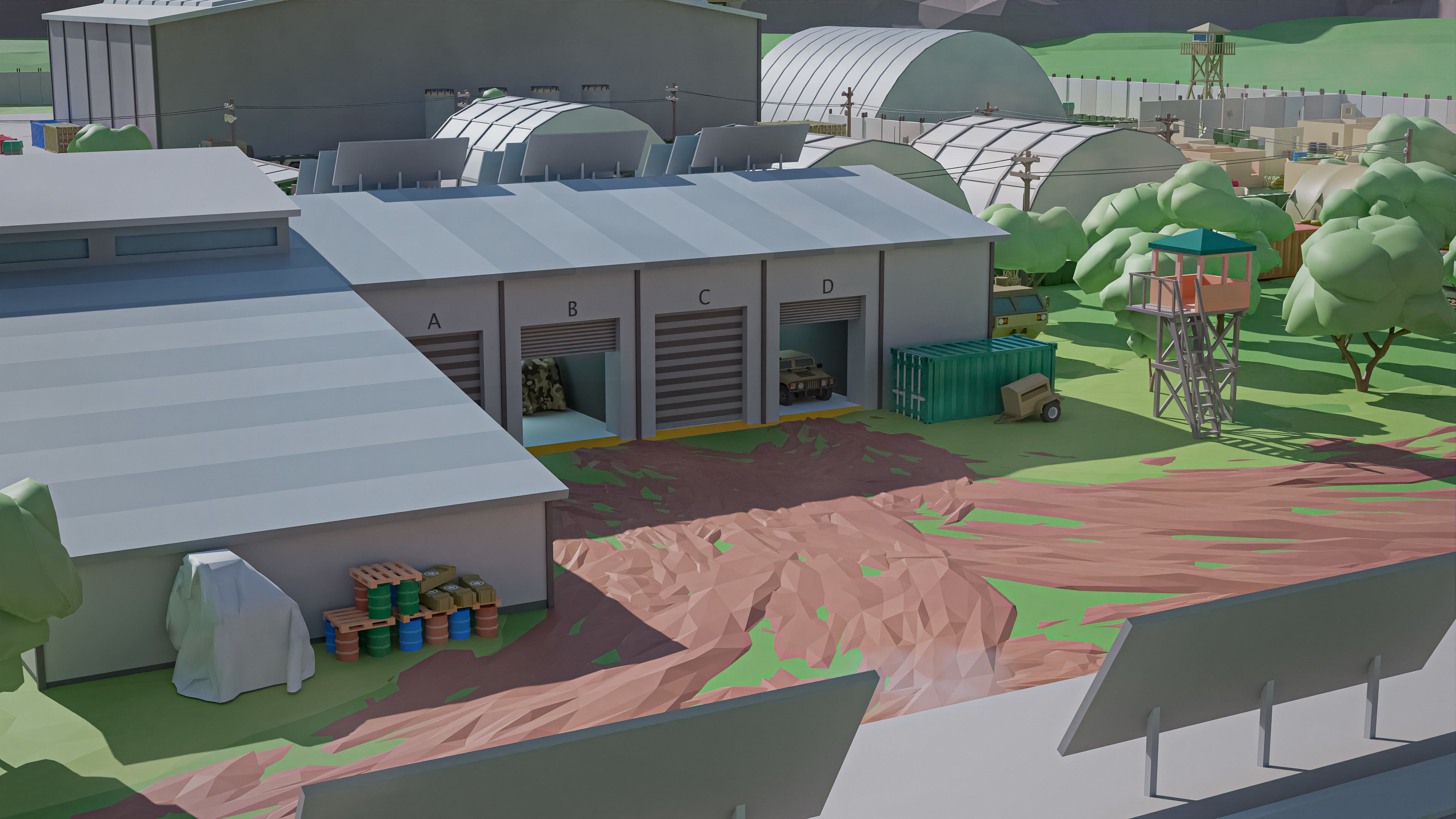 Military 2 Low-poly 3D model_48