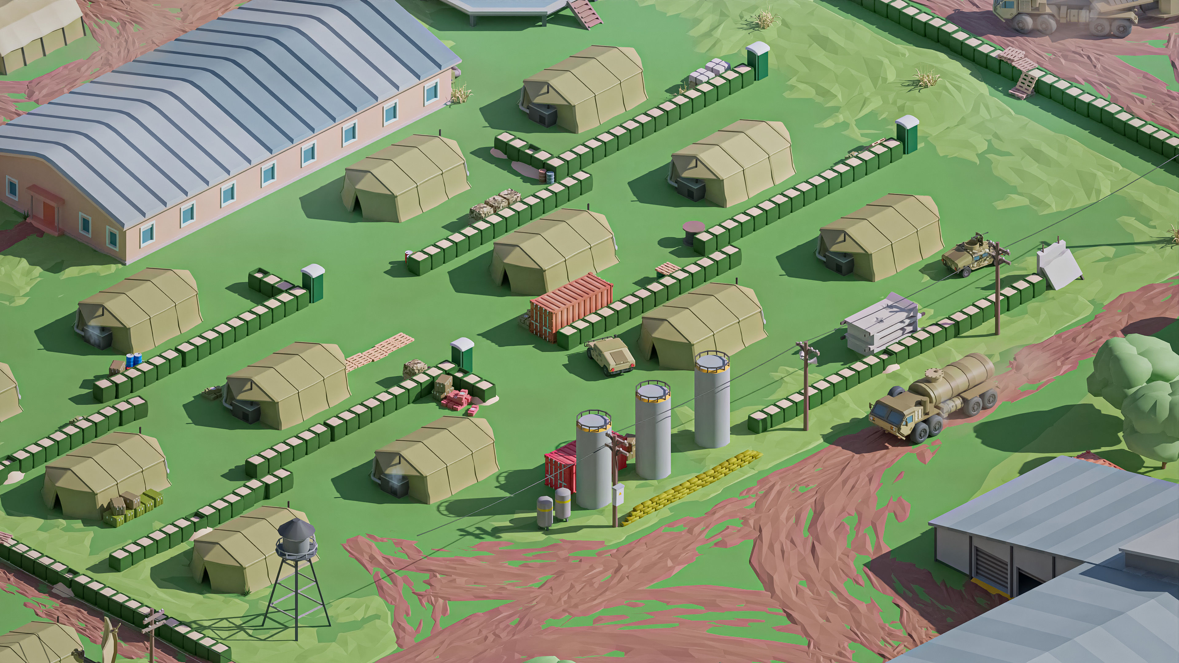 Military 2 Low-poly 3D model_37