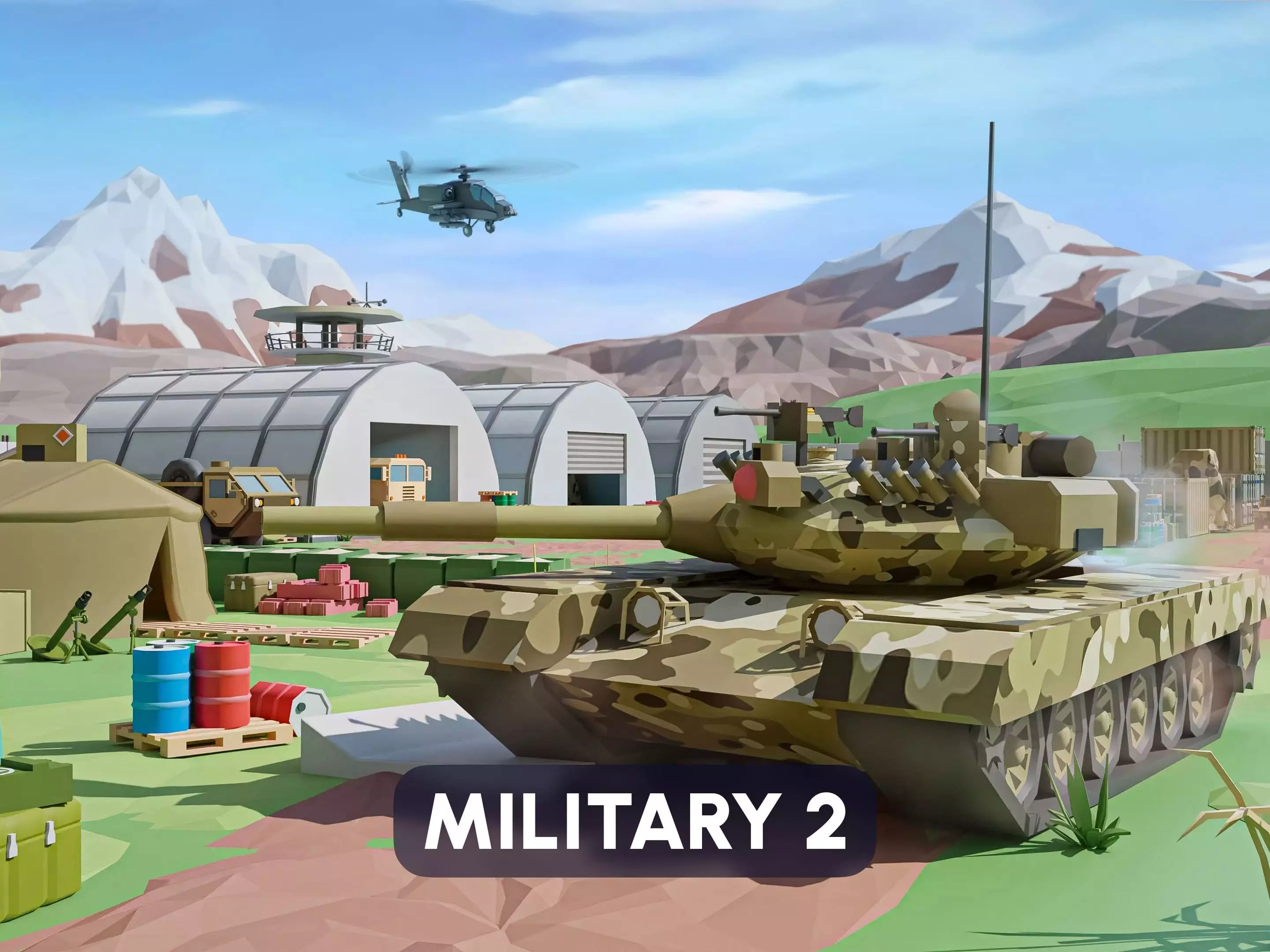 Military 2 Low-poly 3D model_0