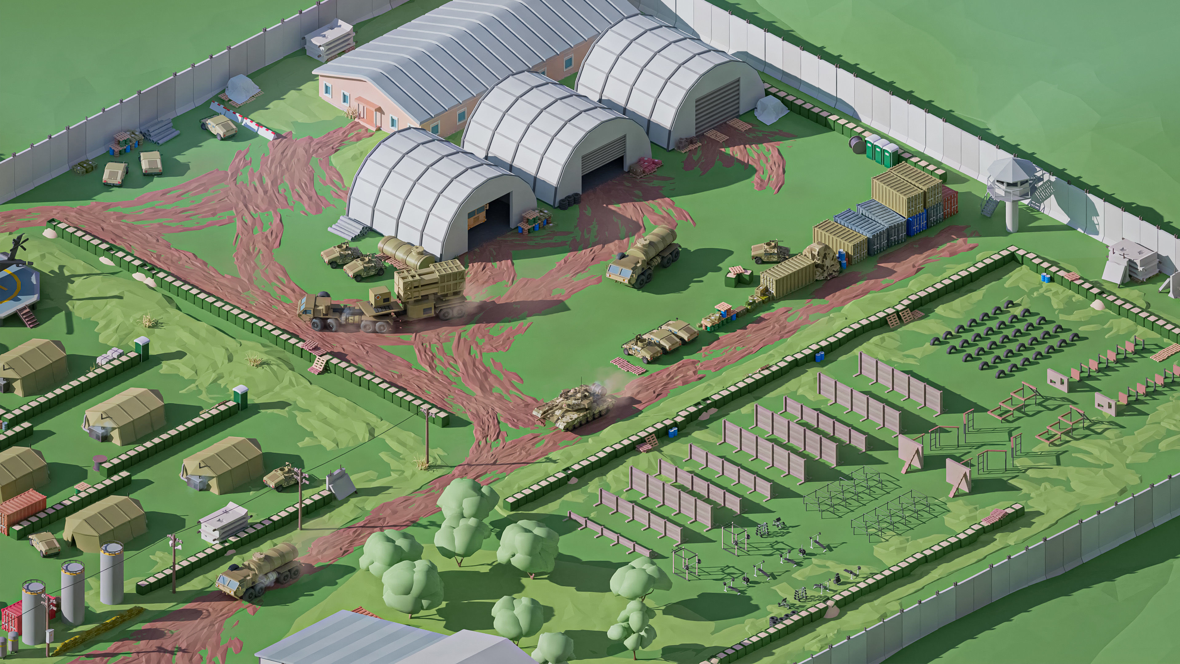 Military 2 Low-poly 3D model_10