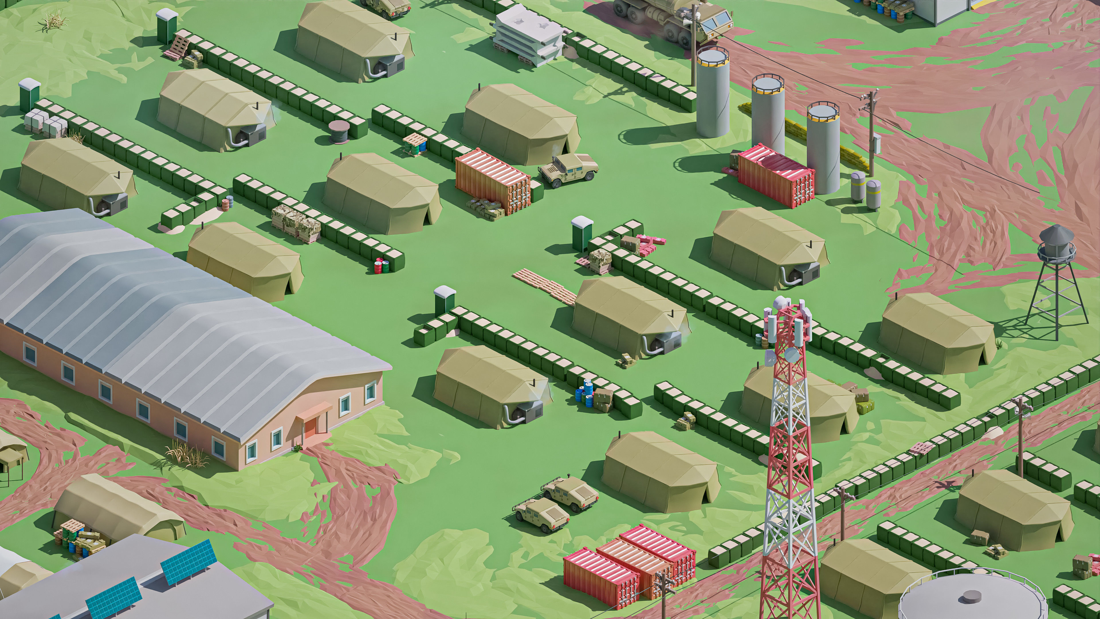 Military 2 Low-poly 3D model_42