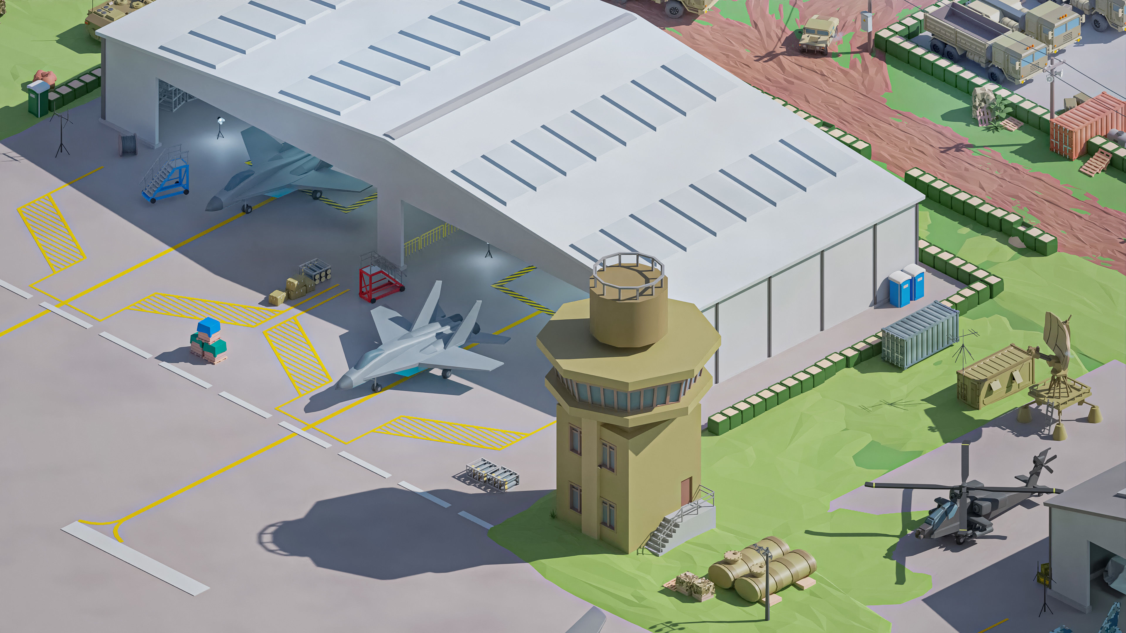 Military 2 Low-poly 3D model_38