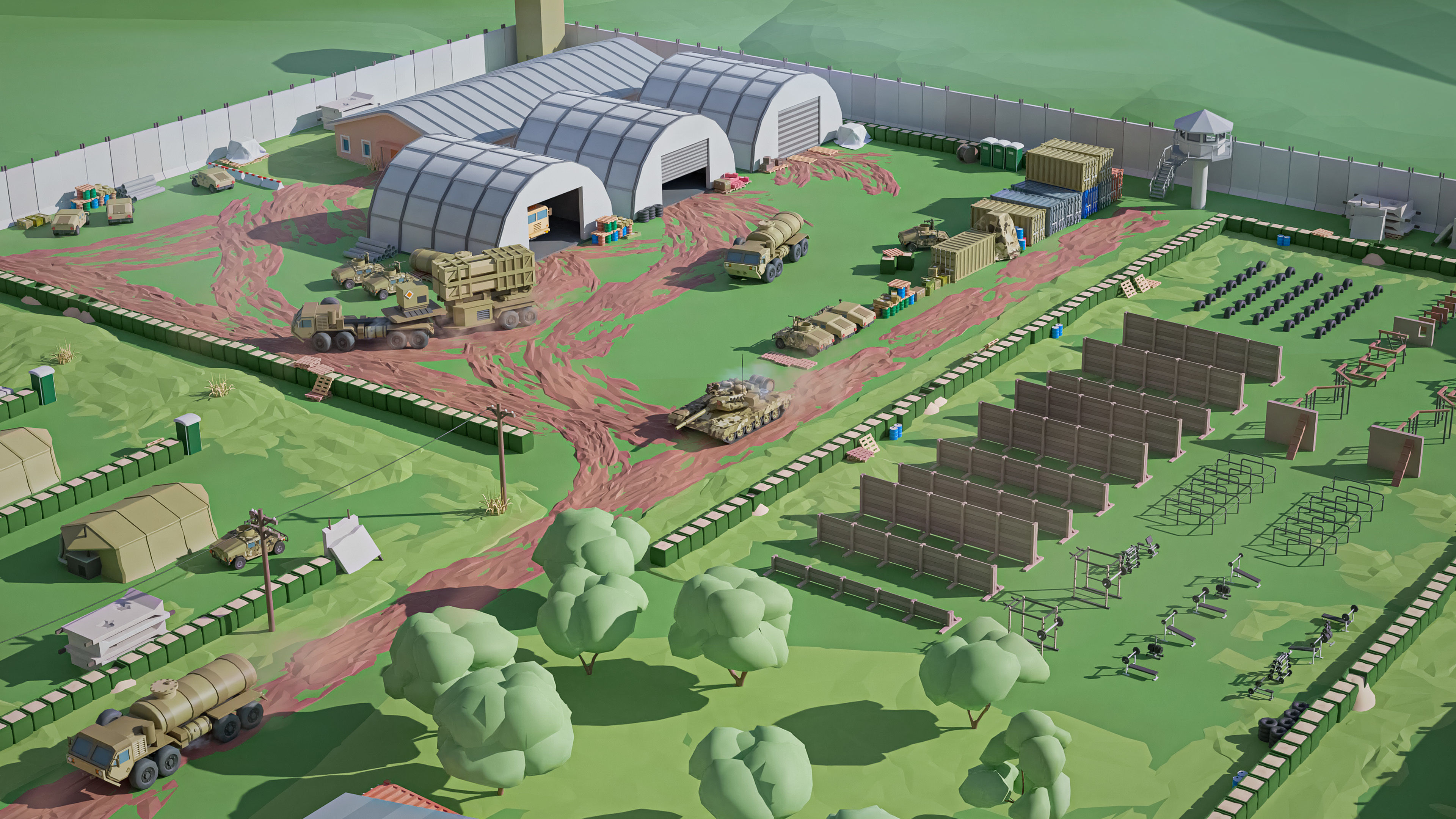 Military 2 Low-poly 3D model_21