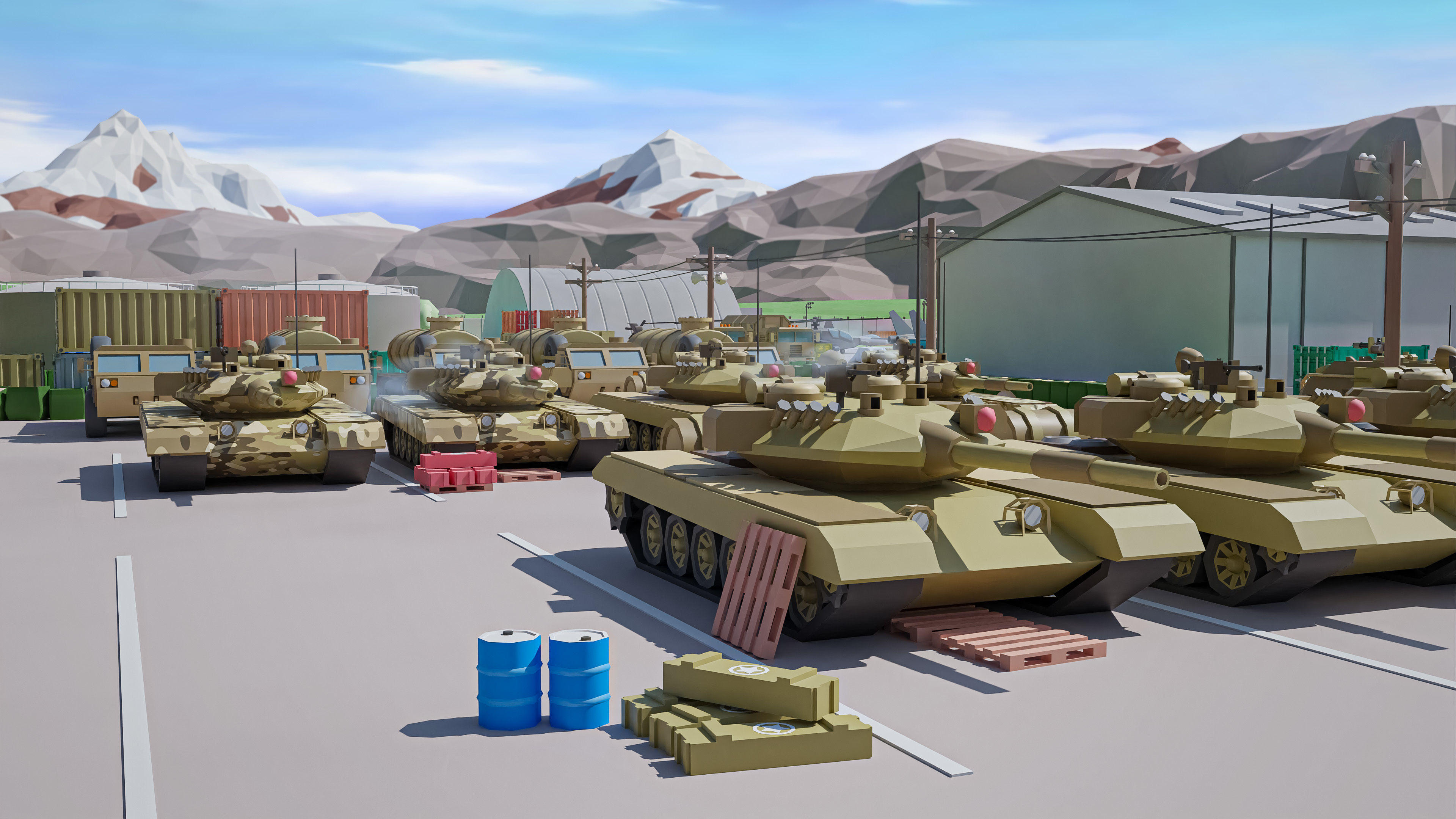 Military 2 Low-poly 3D model_14