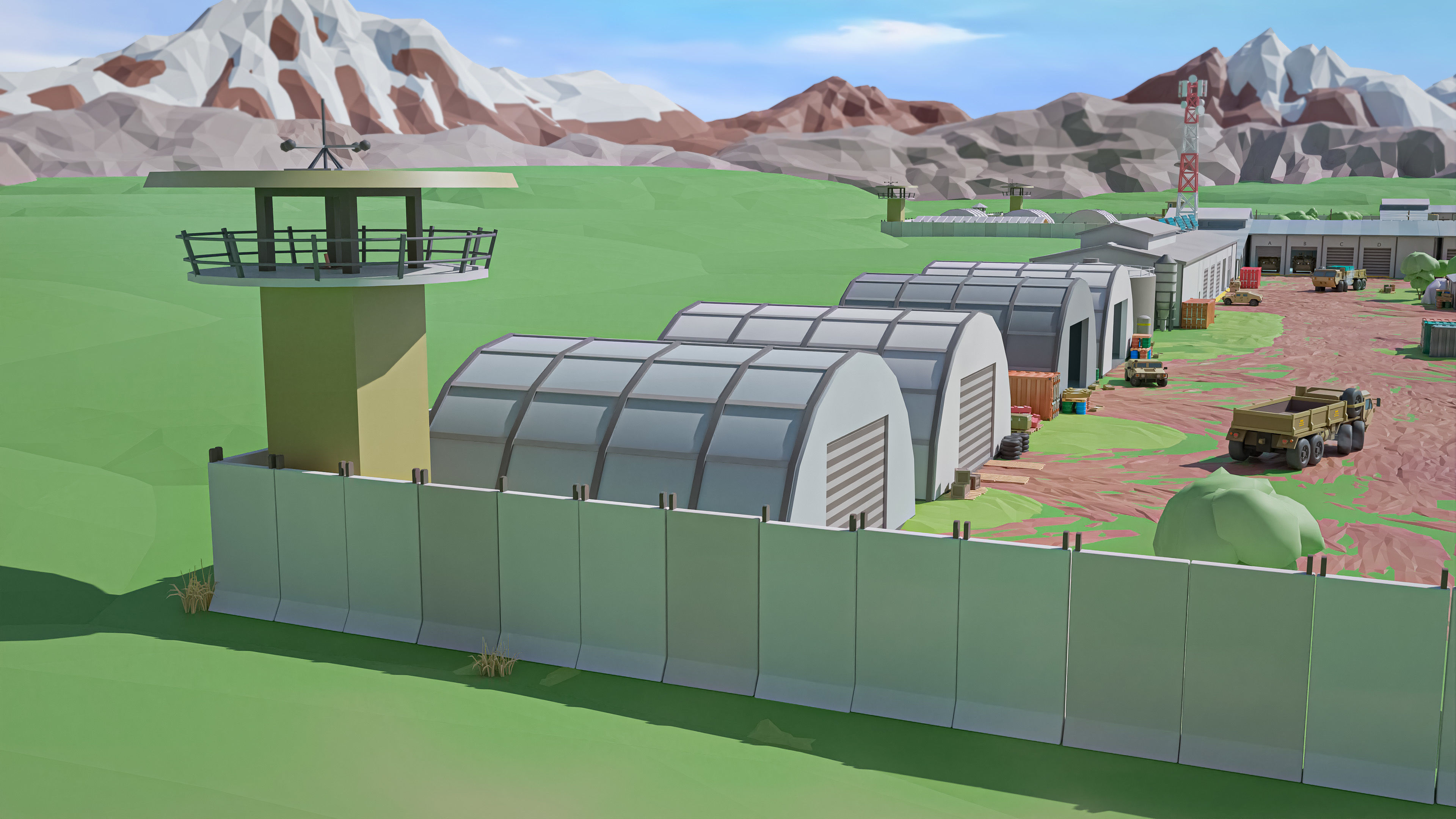 Military 2 Low-poly 3D model_46