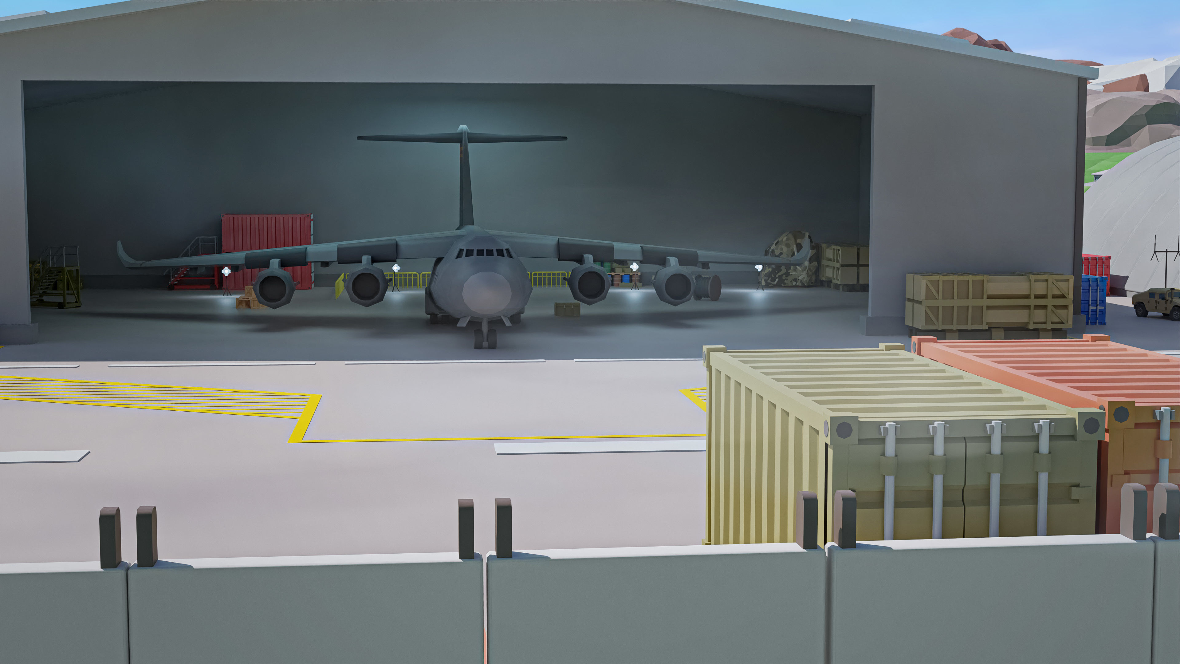 Military 2 Low-poly 3D model_19