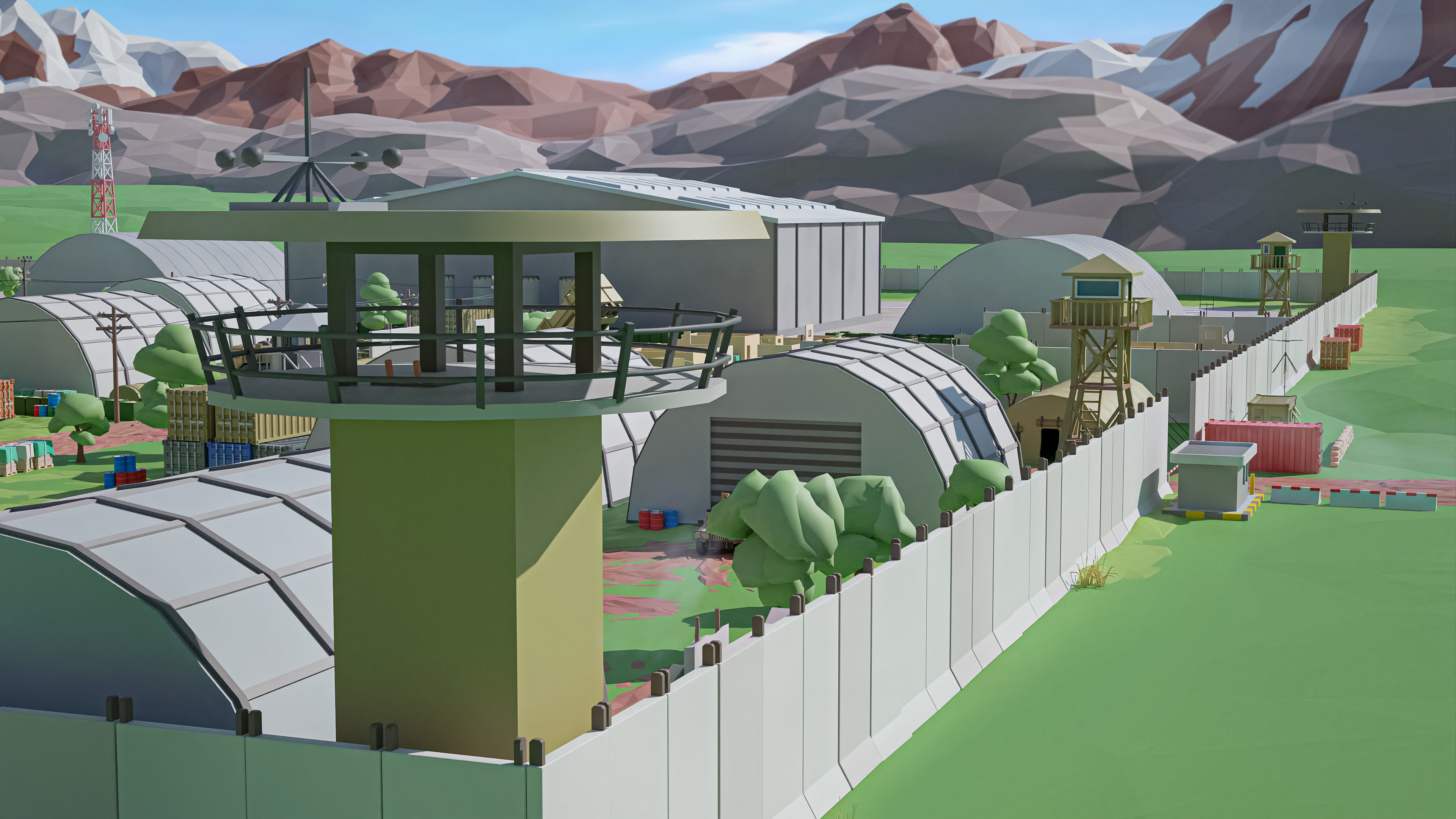 Military 2 Low-poly 3D model_49