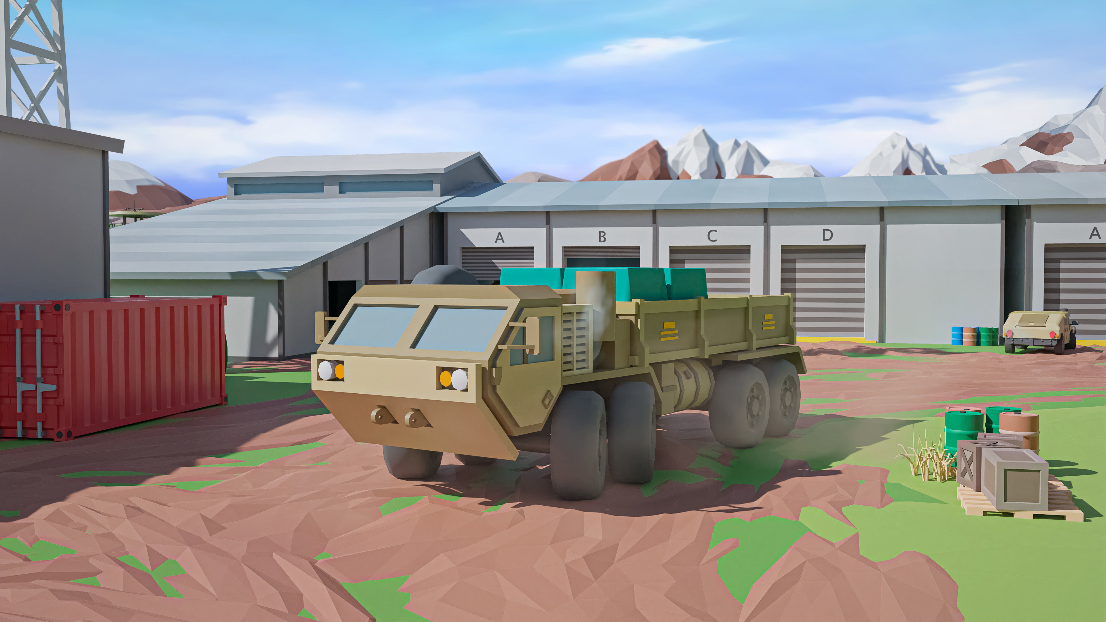 Military 2 Low-poly 3D model_23