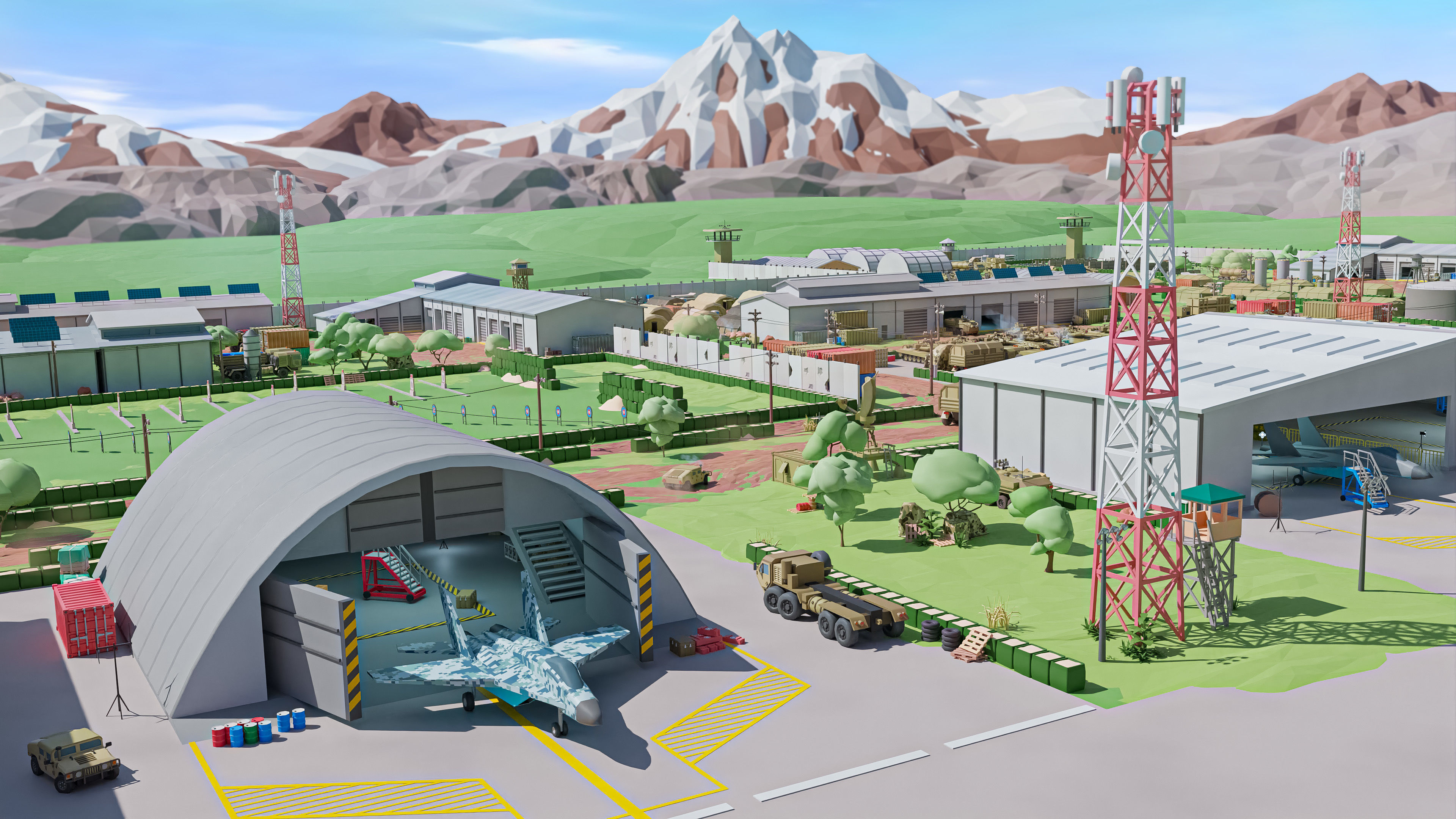 Military 2 Low-poly 3D model_26