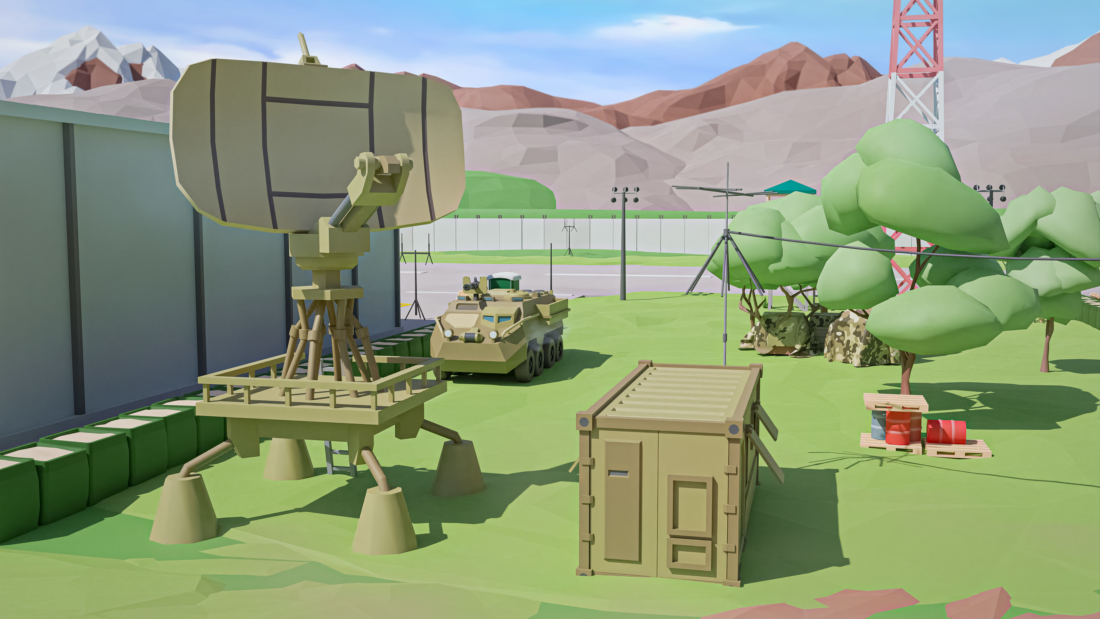 Military 2 Low-poly 3D model_44