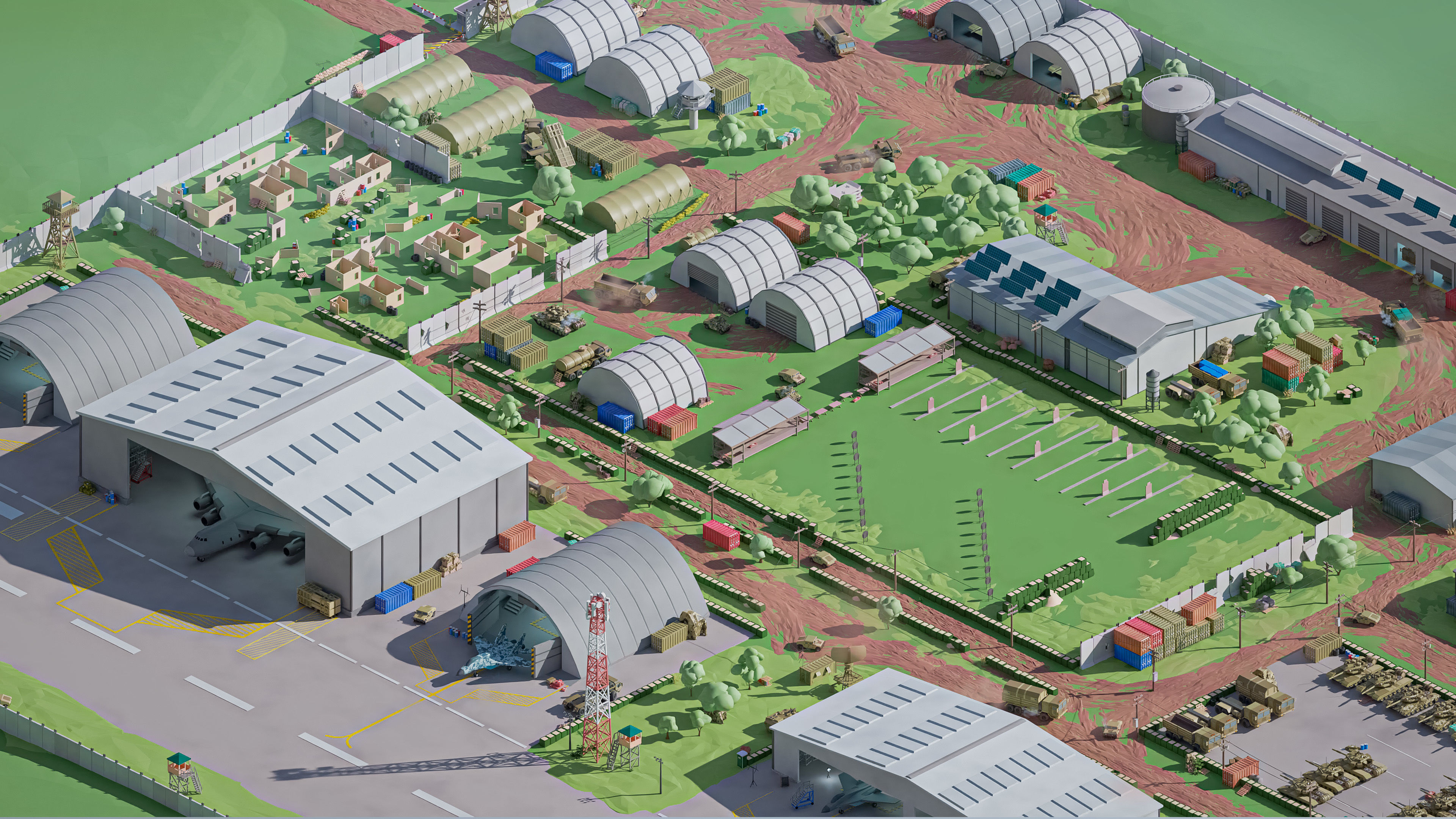 Military 2 Low-poly 3D model_5