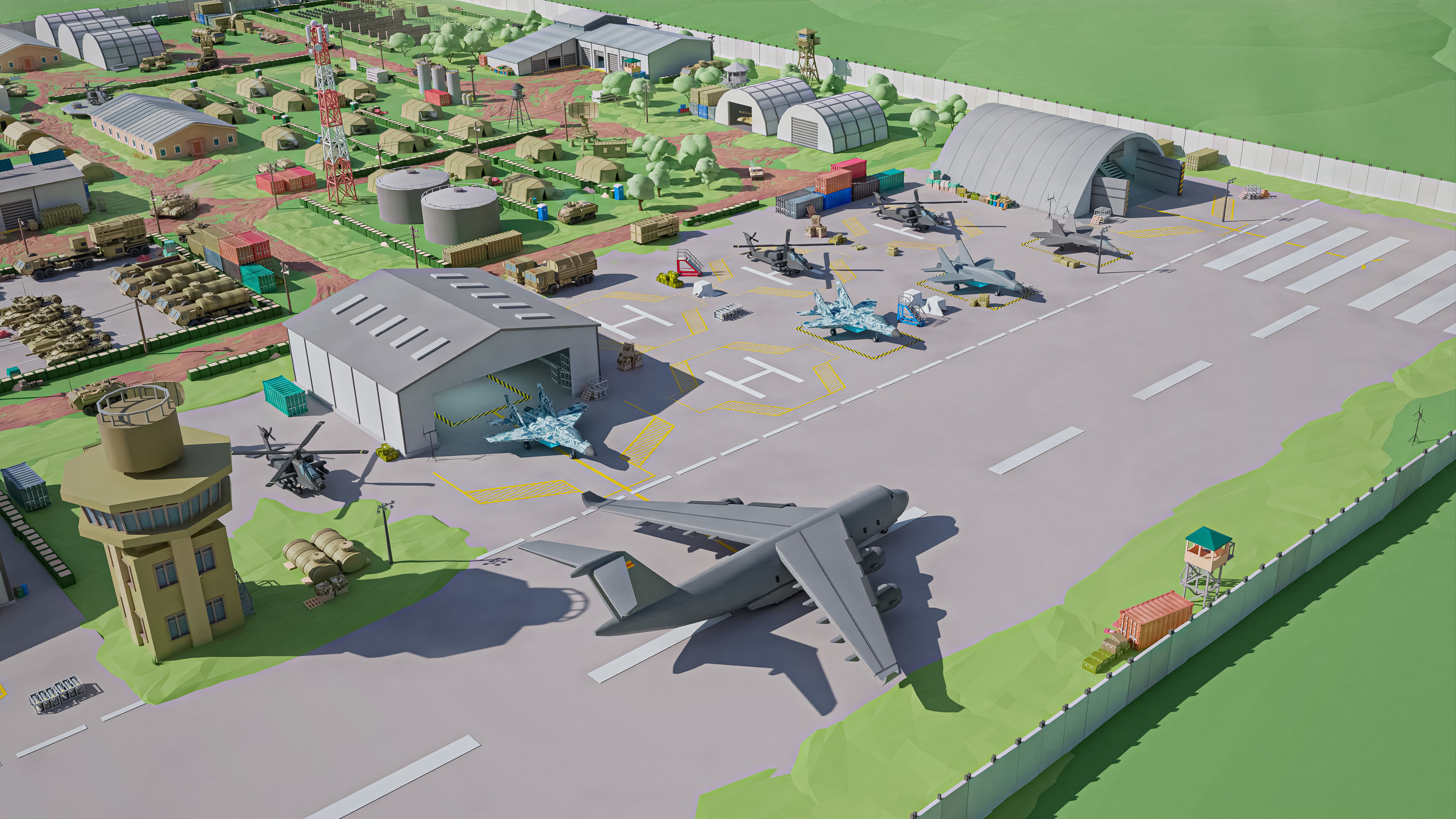 Military 2 Low-poly 3D model_12