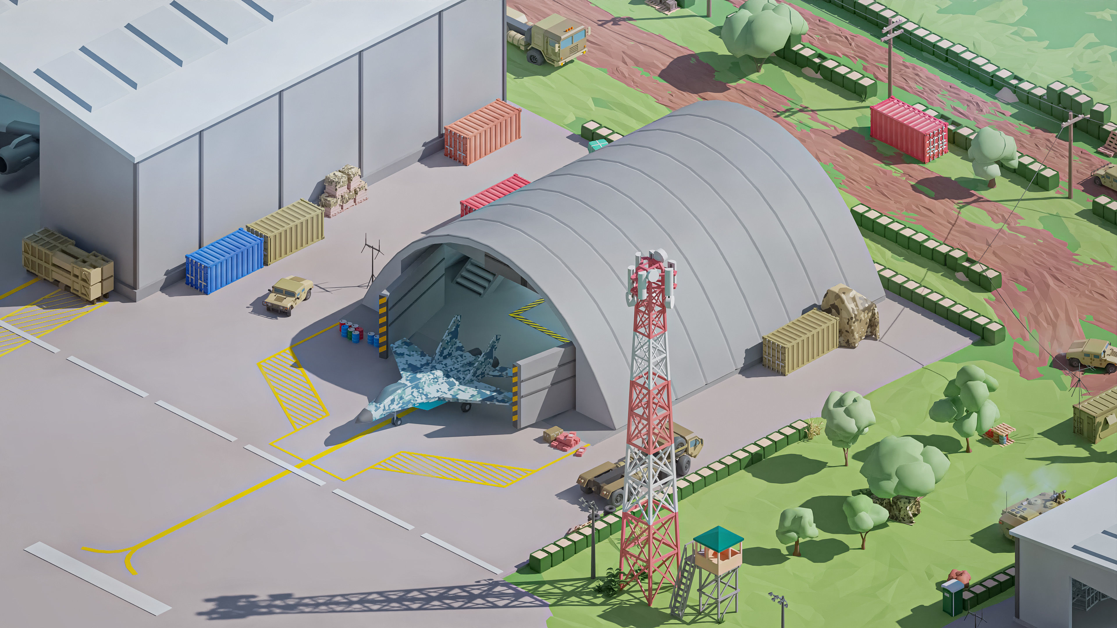 Military 2 Low-poly 3D model_34