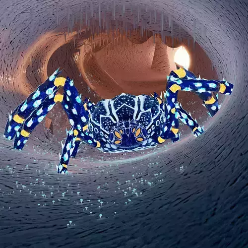 The cave spider Low-poly 3D model