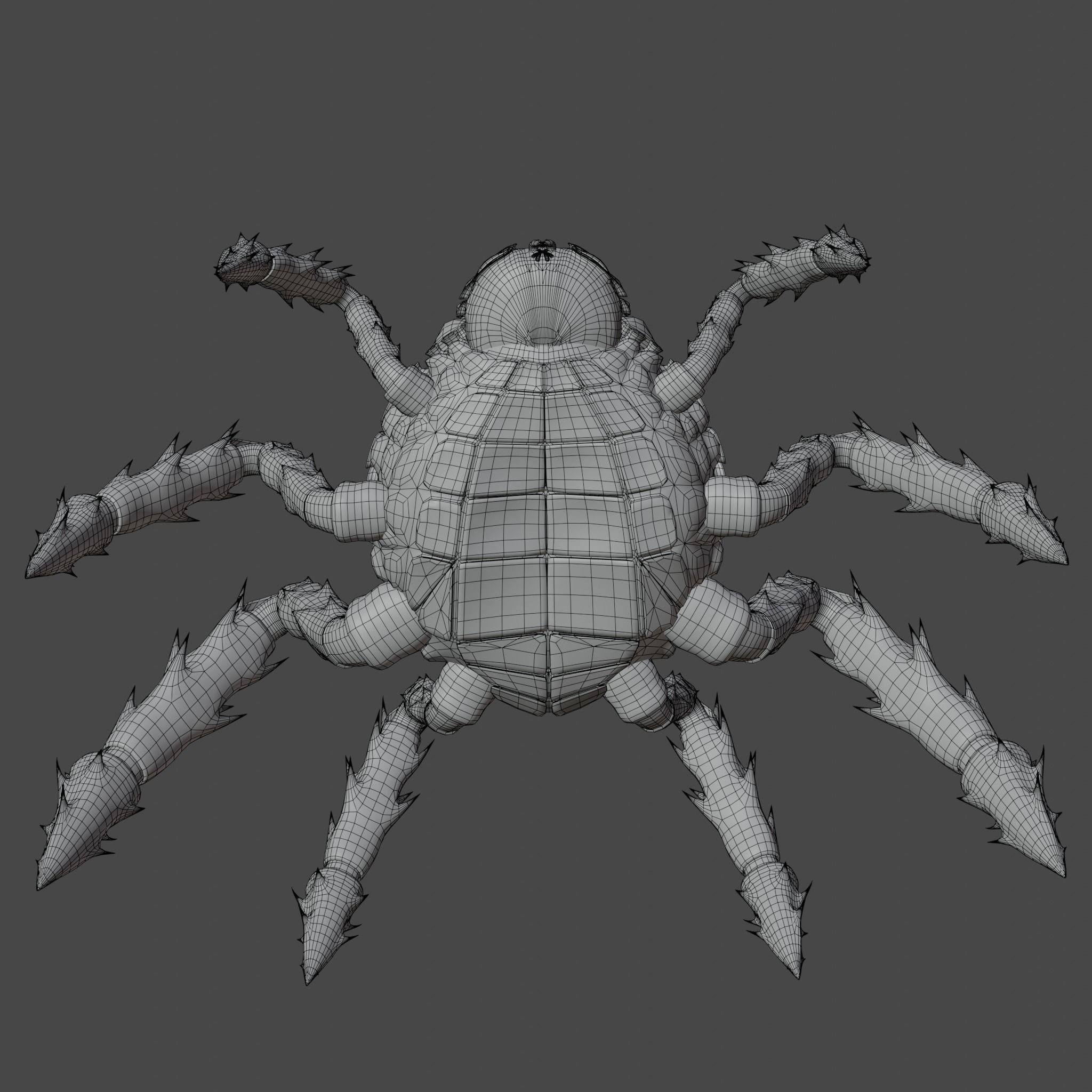 The cave spider Low-poly 3D model_9