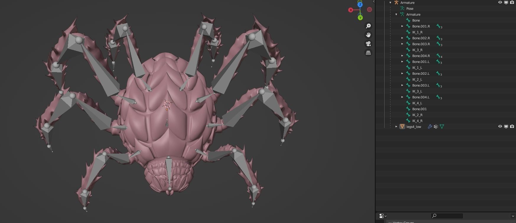 The cave spider Low-poly 3D model_13