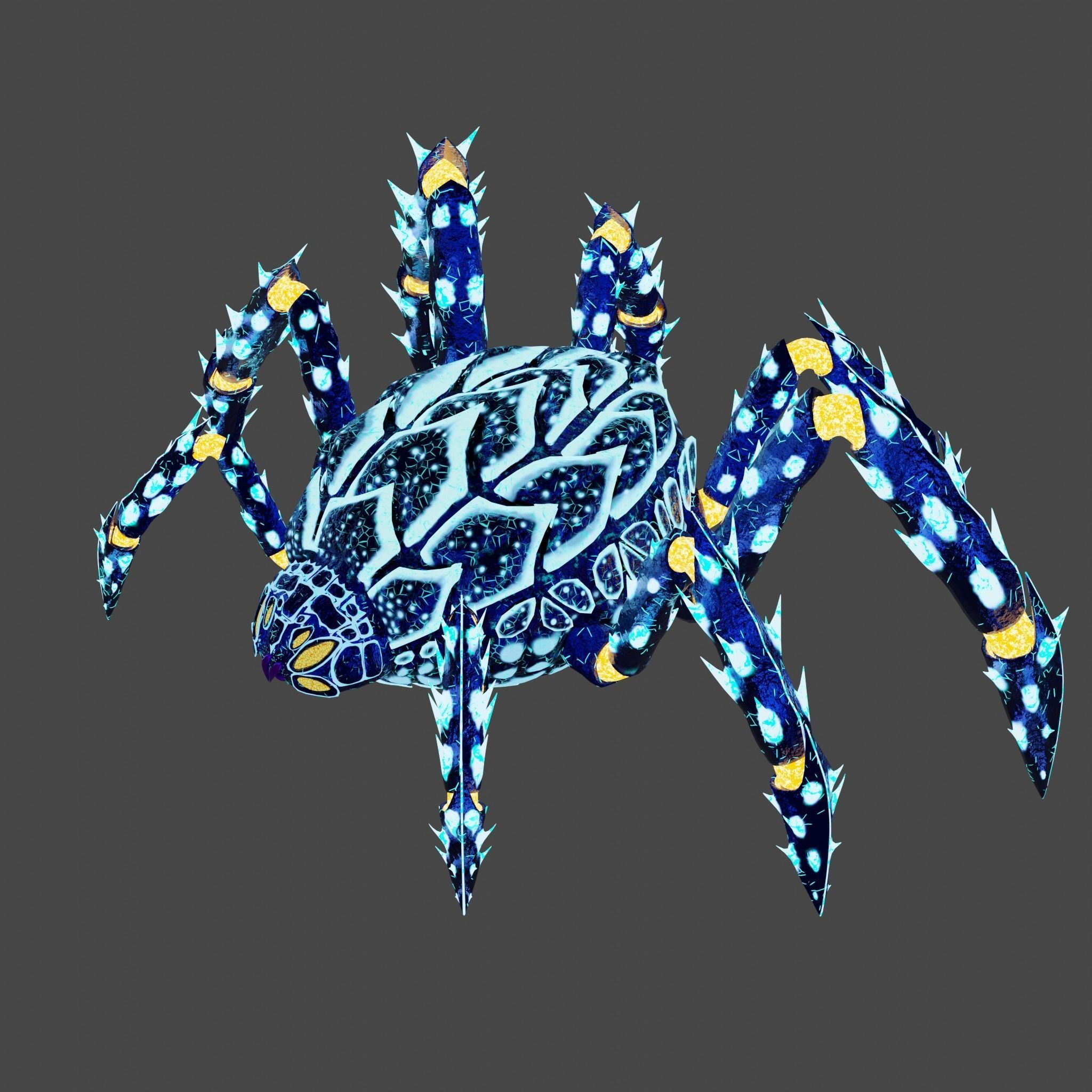 The cave spider Low-poly 3D model_1
