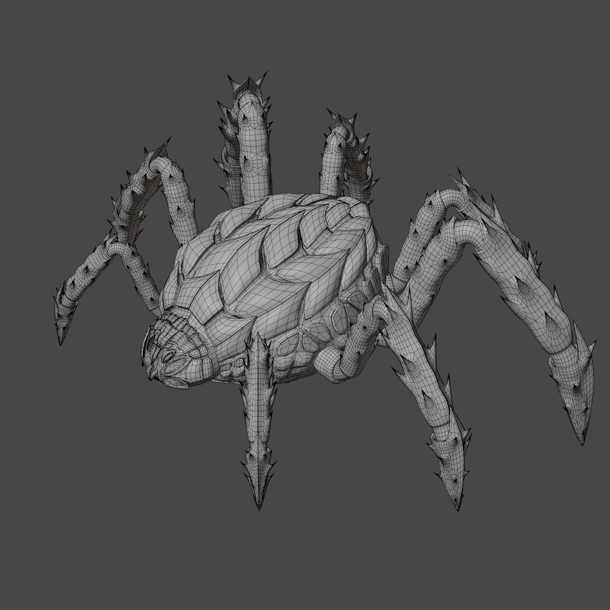 The cave spider Low-poly 3D model_3