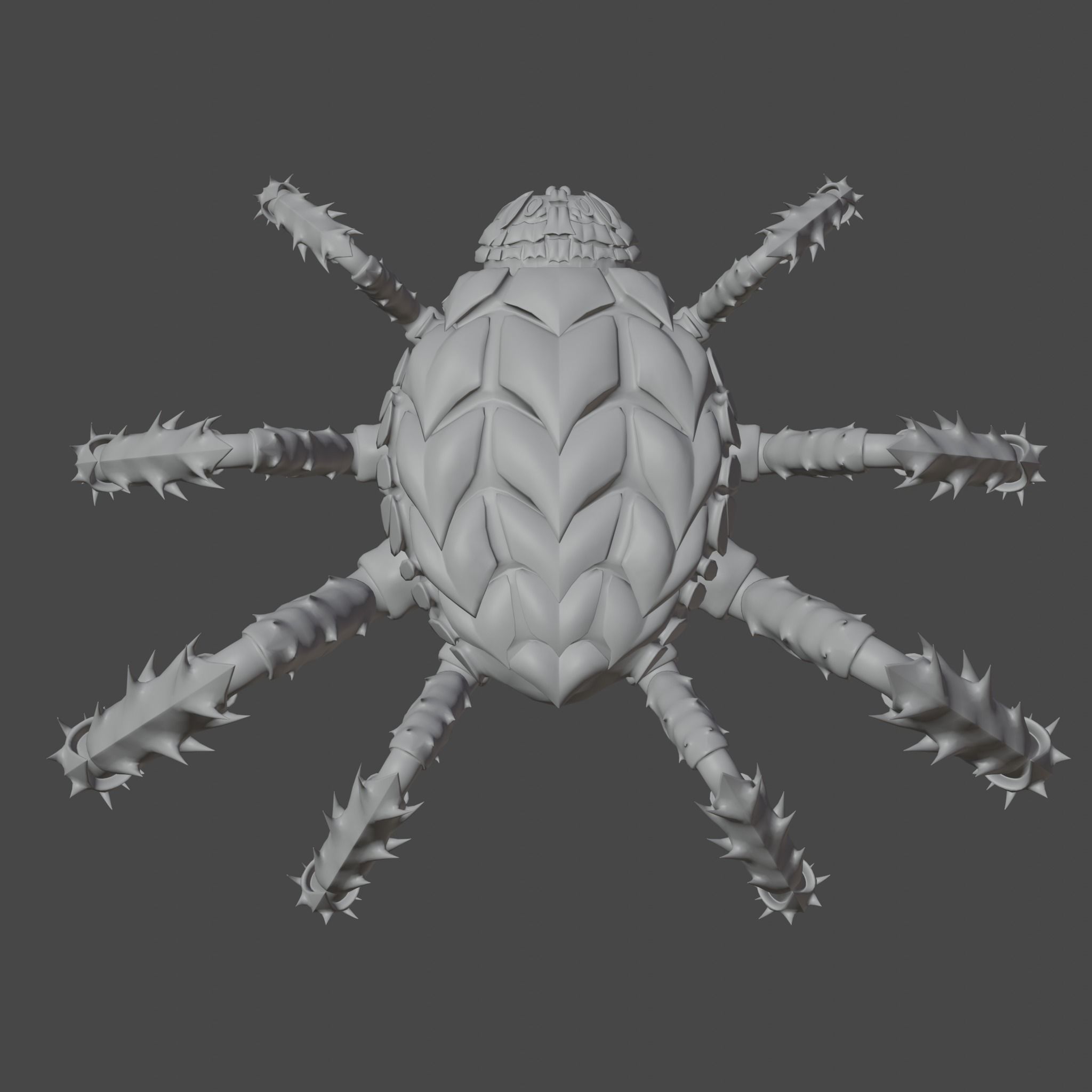 The cave spider Low-poly 3D model_5
