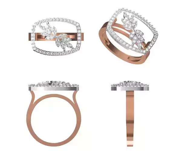 Women Engagement Wedding Ring STL JCD Details