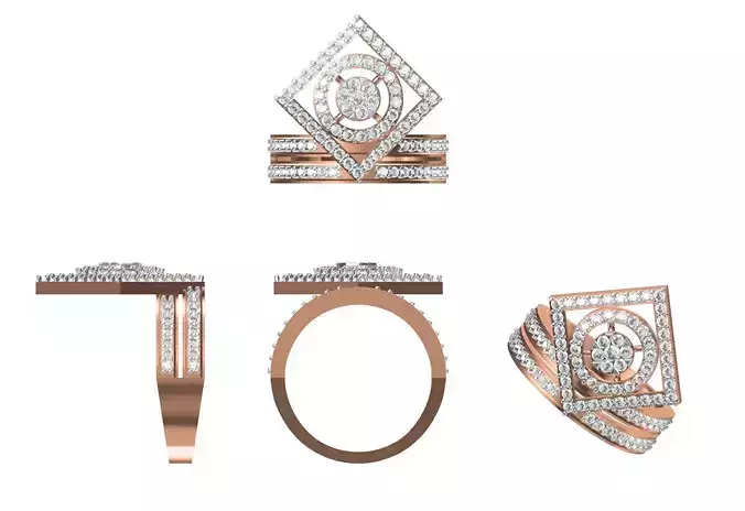 Women Engagement Wedding Ring STL JCD Details